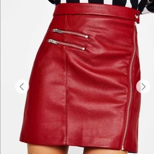 Bershka Faux Leather Mini Skirt